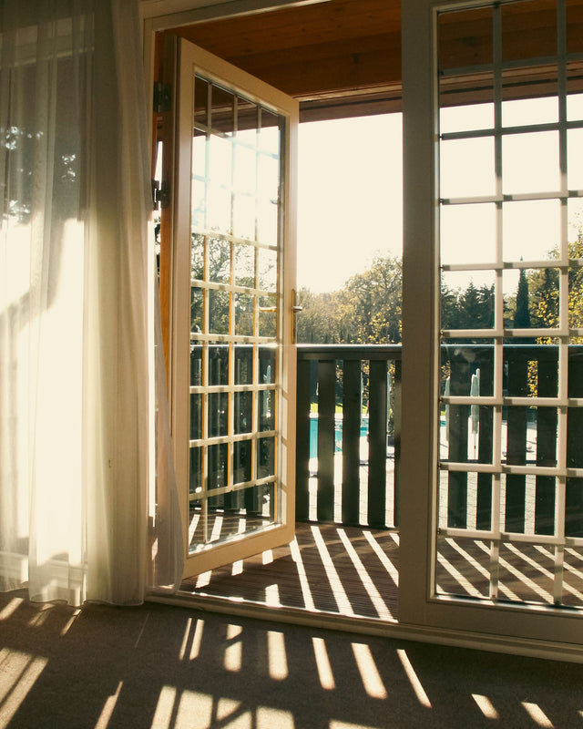 Moving between dry indoor air and the outside heat.